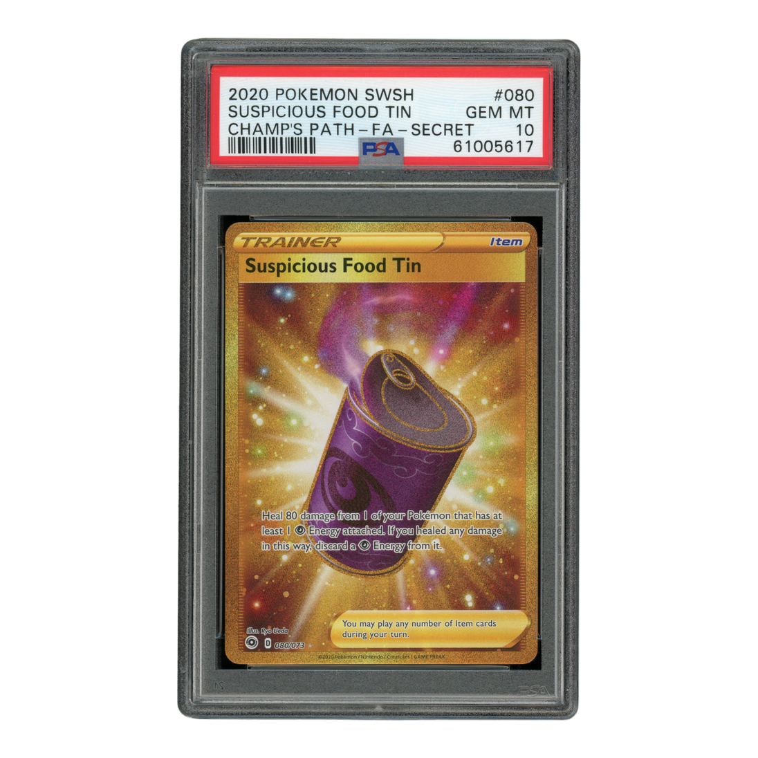 Pokemon Suspicious Food Tin - PSA 10 (61005617)