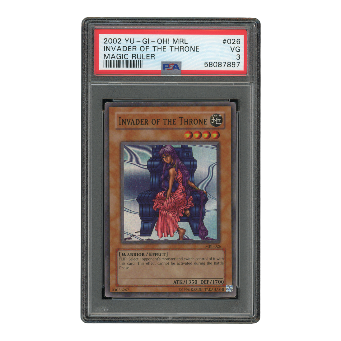 YuGiOh Invader of the Throne - PSA 3